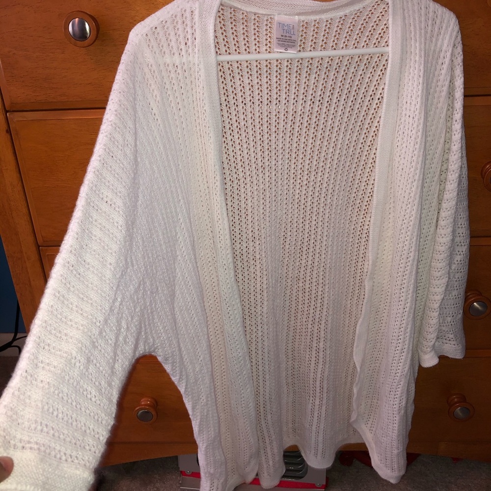 A white cardigan